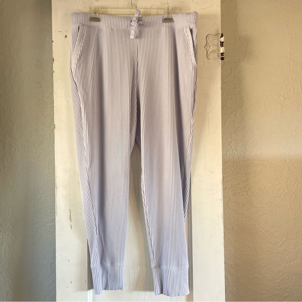 Haven Well Within Ribbed Joggers‎ XL Light Blue Gray Soft Knit Lounge Pants